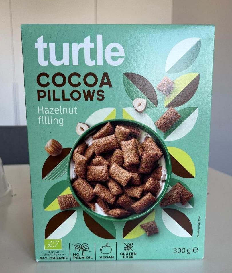 Фото - Сніданок сухий Какао-подушечки з органічним фундуком Cocoa Pillows Turtle