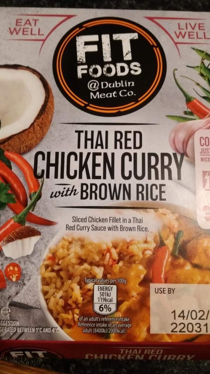 Фото - Курка карі з коричневим рисом Thai Red Chicken Curry Fit Foods