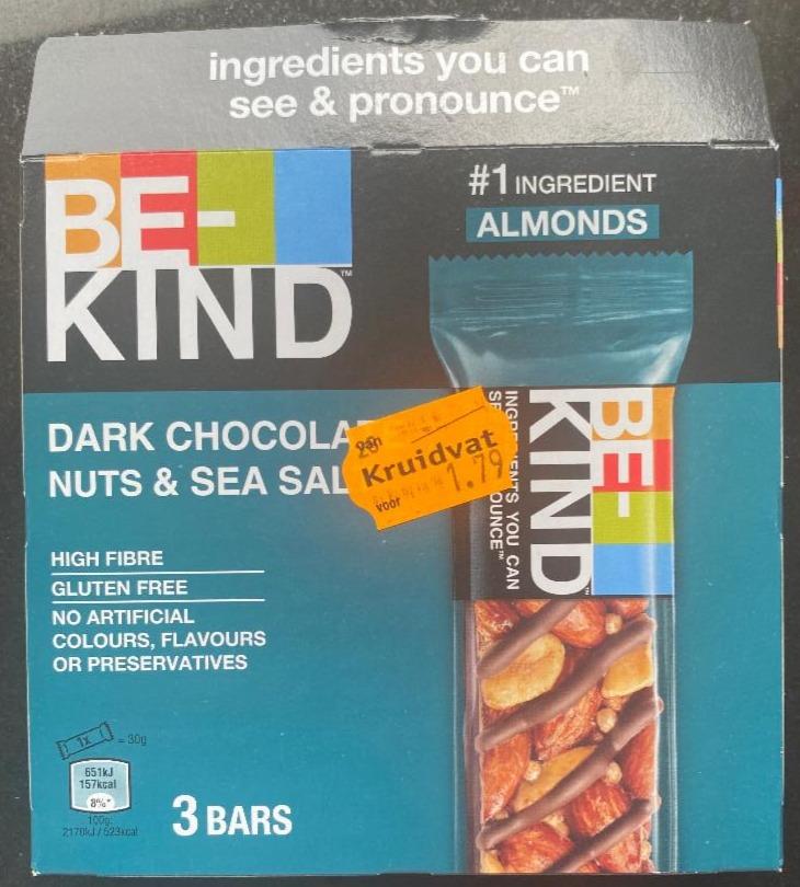 Фото - Dark chcolate nuts and sea salt BE-KIND
