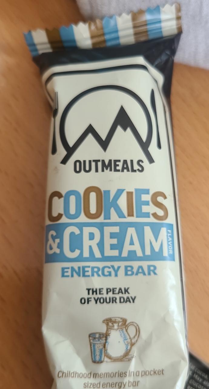 Фото - Батончик енергетичний Cookies & Cream Energy Bar Outmeals