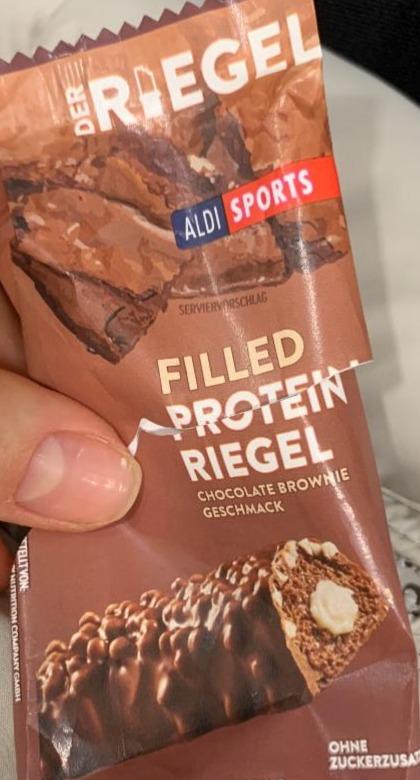 Фото - Filled Protein Riegel Chocolate Brownie Aldi Sports