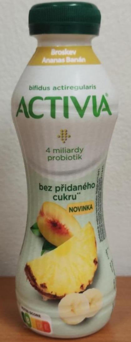 Фото - Йогурт зі смаком ананас-банан без цукру Activia Danone