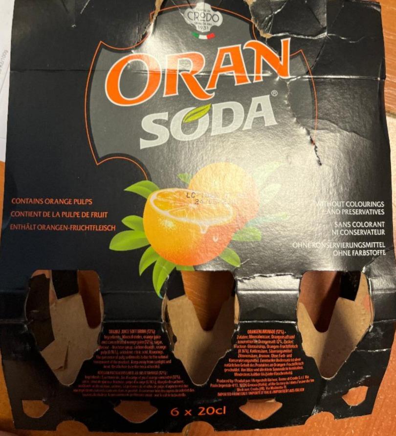 Фото - Напій безалкогольний газований Orange Soda Crodo