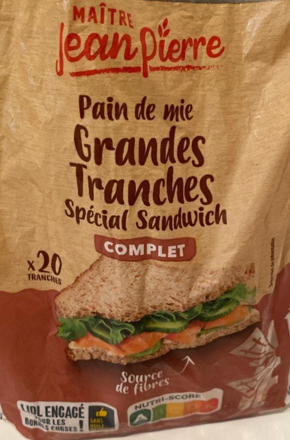Фото - Хліб для сендвічів цільнозерновий Jean Pierre