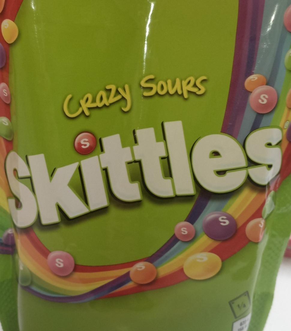 Фото - Драже Skittles Crazy Sours Божевільні кислинки Skittles