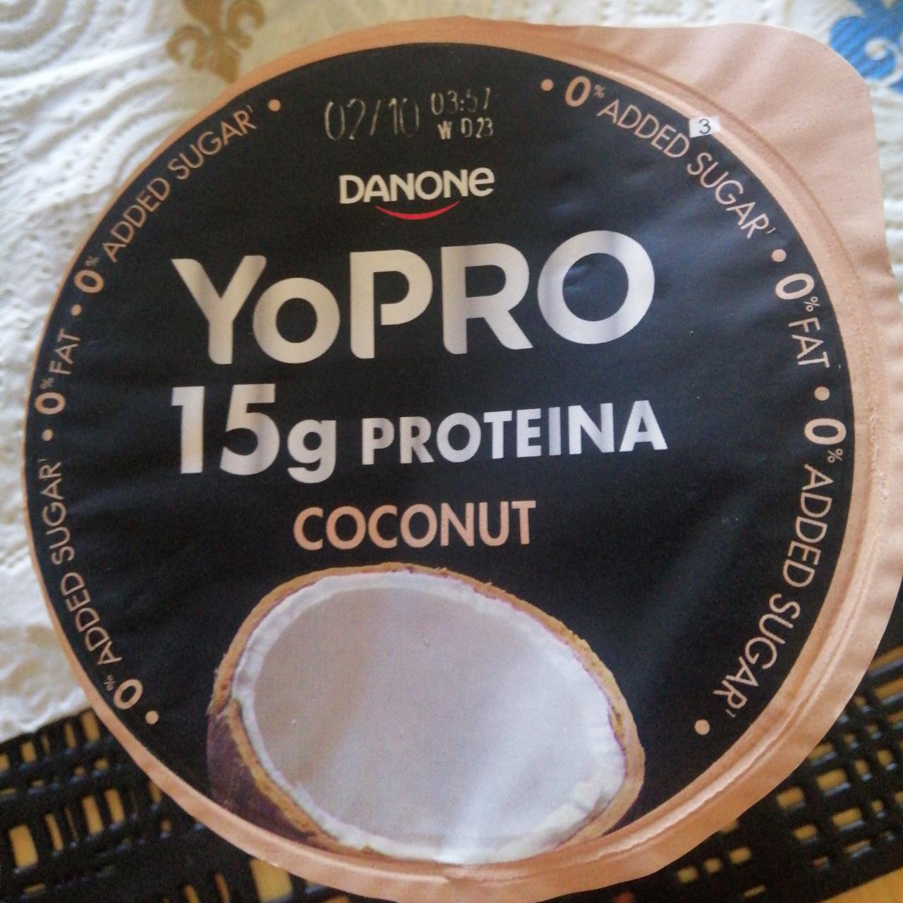 Фото - Йогурт протеїновий зі смаком кокосу Protein Coconut YoPro Danone