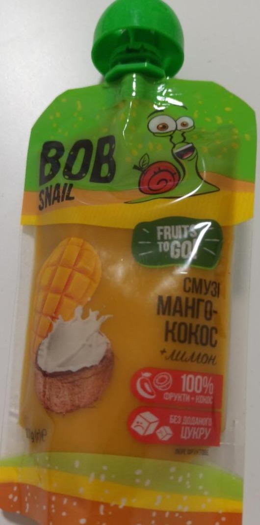 Фото - Пюре фруктове Смузі Манго-кокос Равлик Боб Bob Snail