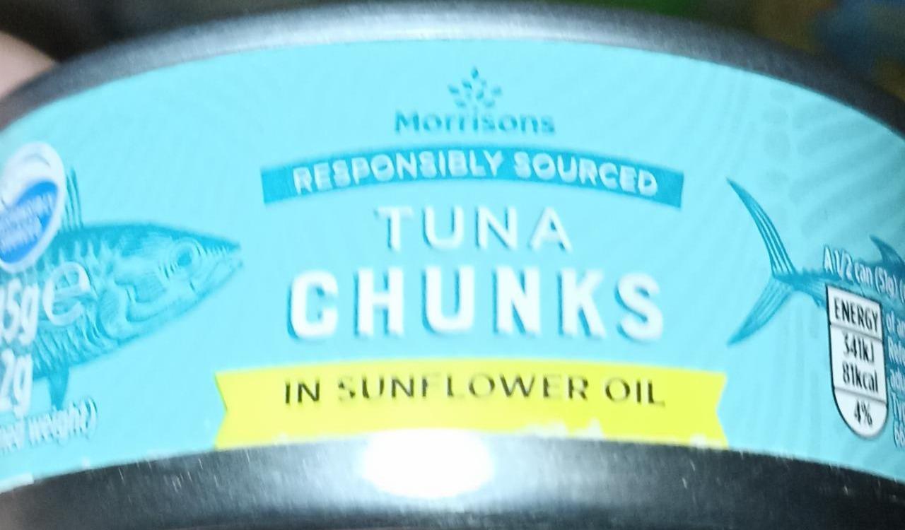 Фото - Тунець шматочками в соняшниковій олії Tuna Chunks Morrisons