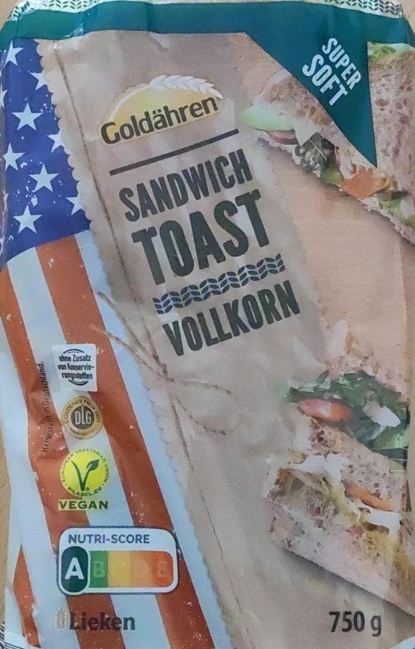 Фото - Сендвіч тости цільнозернові Sandwich Toast Vollkorn Goldähren