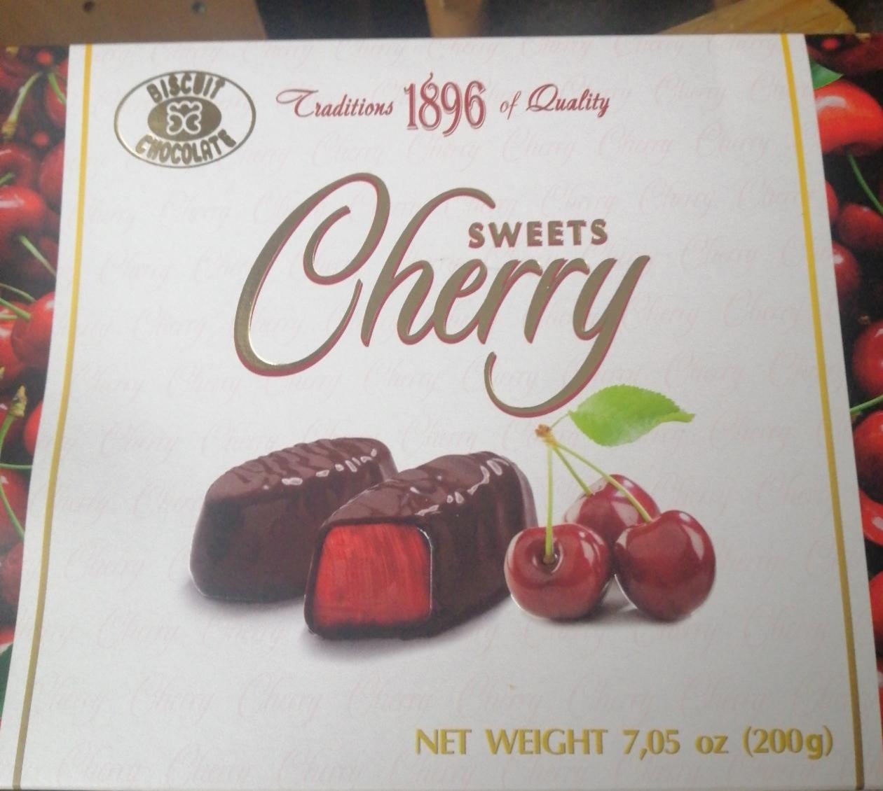 Фото - Цукерки шоколадні з вишневою начинкою Sweets Cherry Бісквіт Шоколад