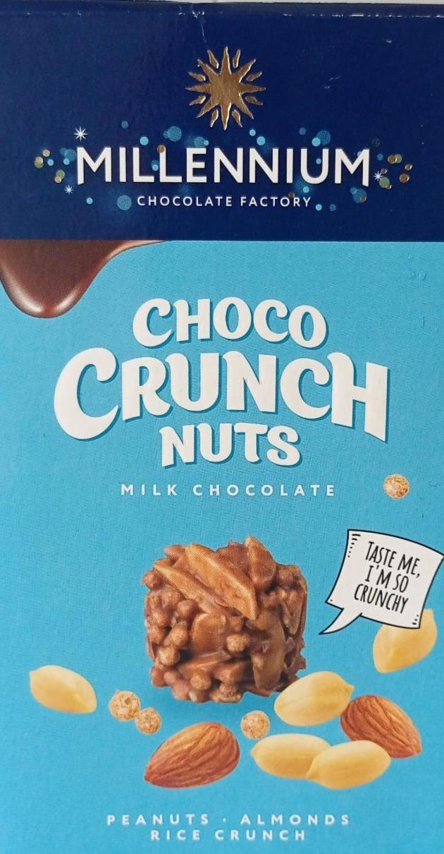 Фото - Цукерки шоколадні молочні з арахісом, мигдалем та рисовими кульками Choco Crunch Millennium