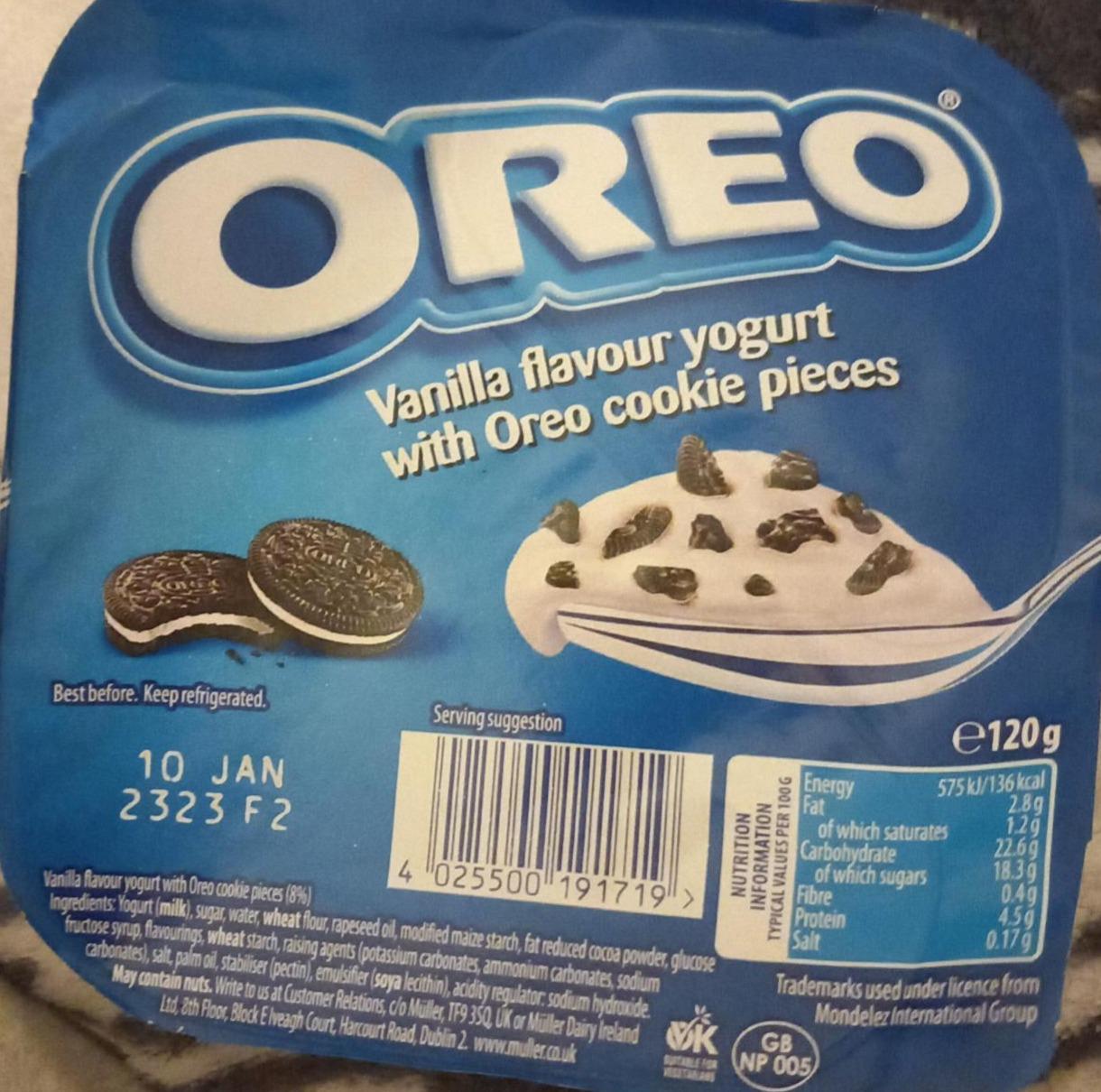 Фото - Vanilla flavour yogurt with Oreo cookie pieces Oreo