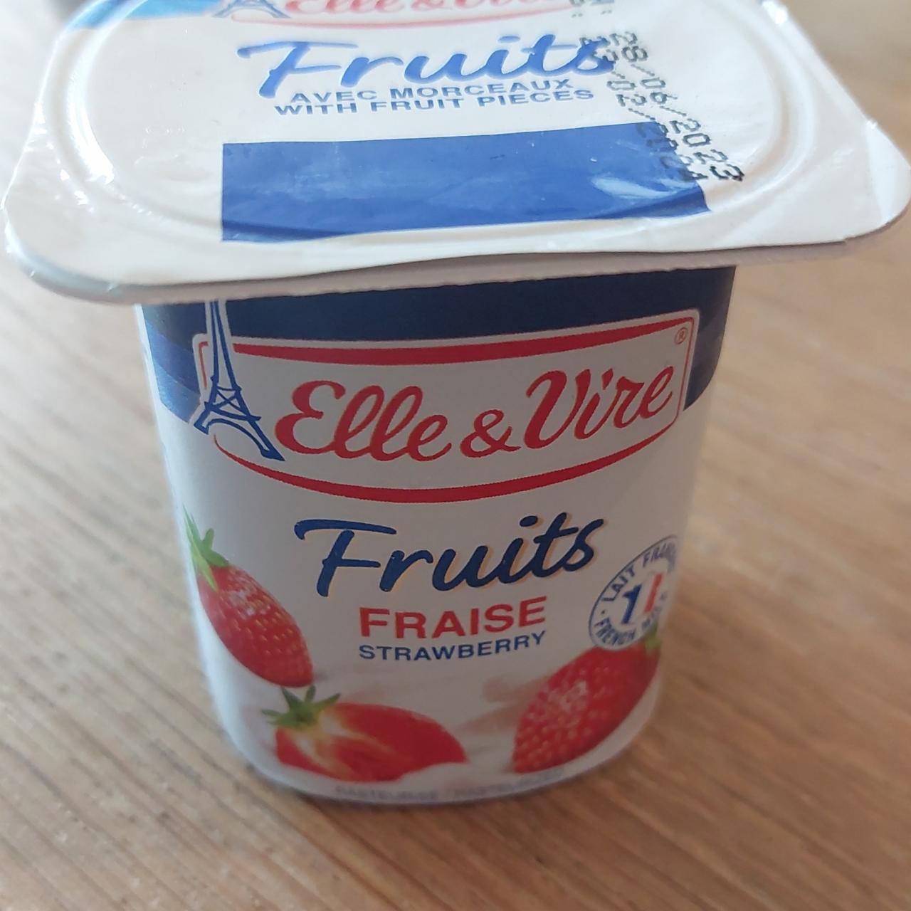 Фото - Йогурт полуничний Fruits Fraise Strawberry Elle & Vire