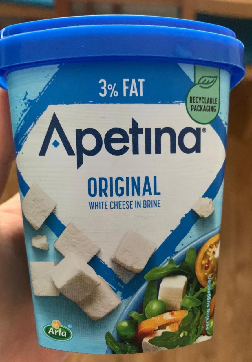 Фото - Сир білий 3% в розсолі Original White Cheese In Brine Apetina