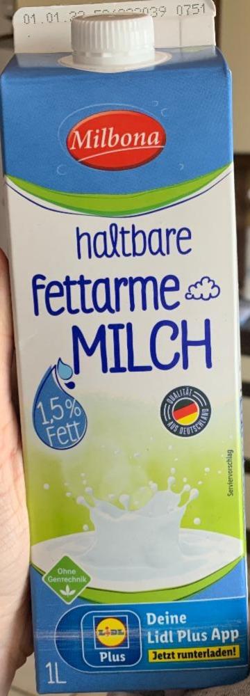 Фото - Молоко знежирене Milbona