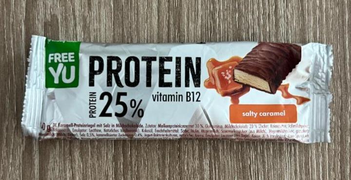 Фото - Батончик протеїновий Protein Bar 25% Salty Caramel FreeYu