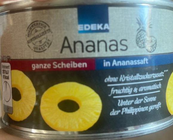 Фото - Ananas ganze Scheiben in Ananassaft Edeka