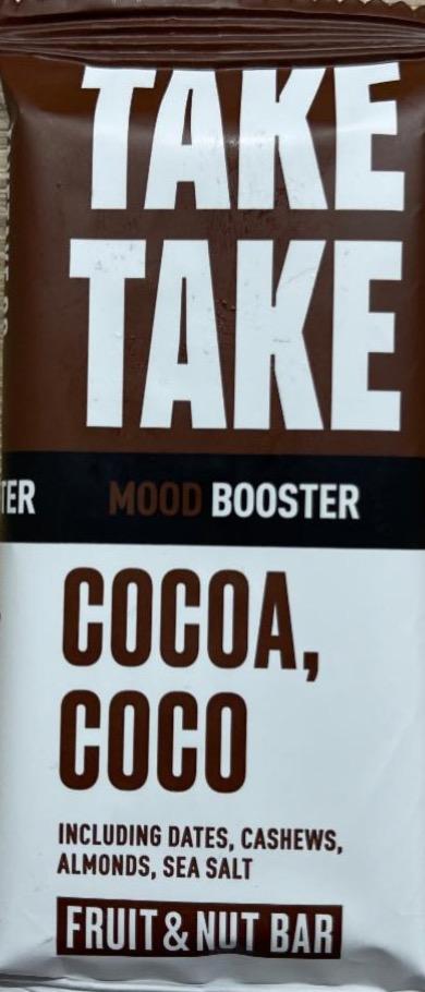Фото - Батончик енергетичний Mood Booster з какао і коксом Take Take