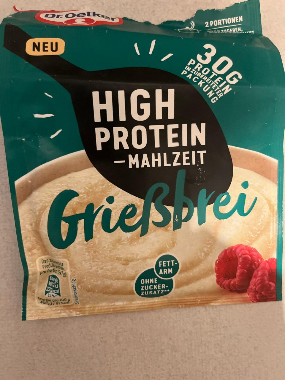 Фото - High Protein-Mahlzeit Grießbrei Dr. Oetker