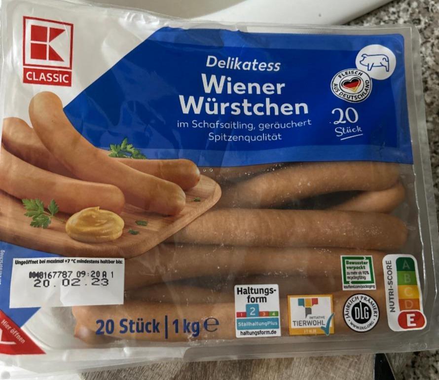 Фото - Сосиски Віденські Delikatess Wiener Wurstchen K-Classic