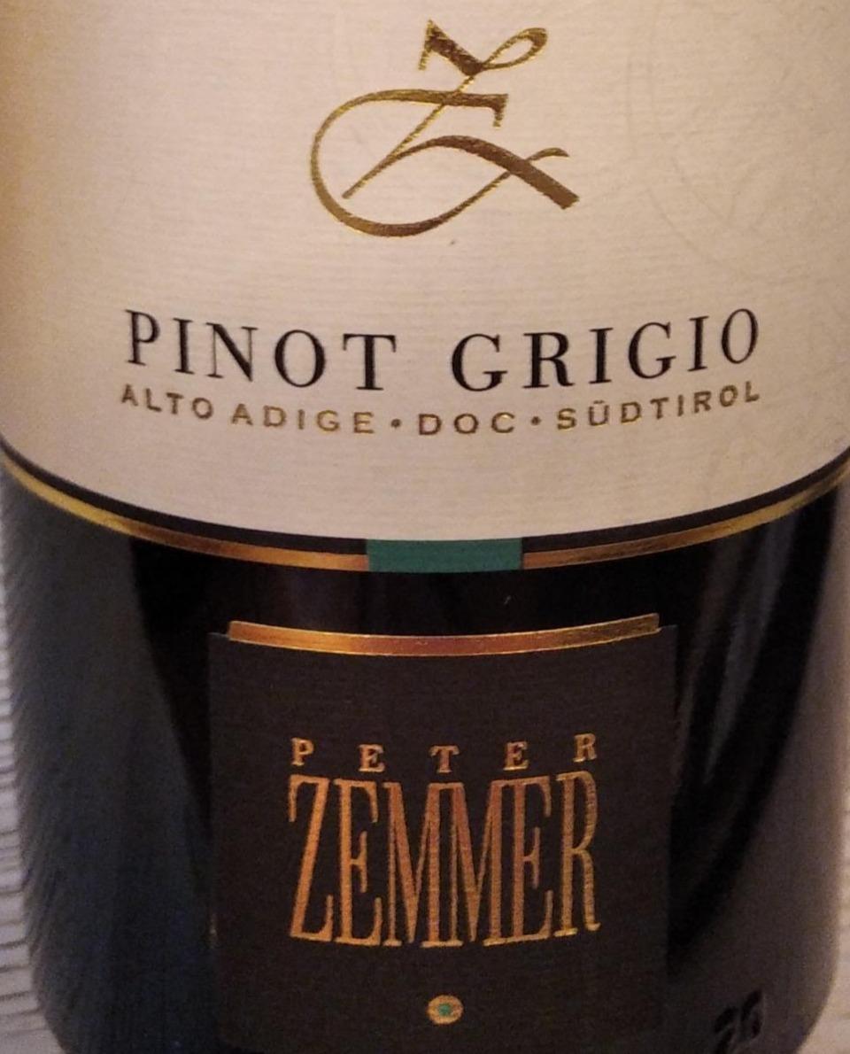 Фото - Вино сухе біле Pinot Grigio Peter Zemmer