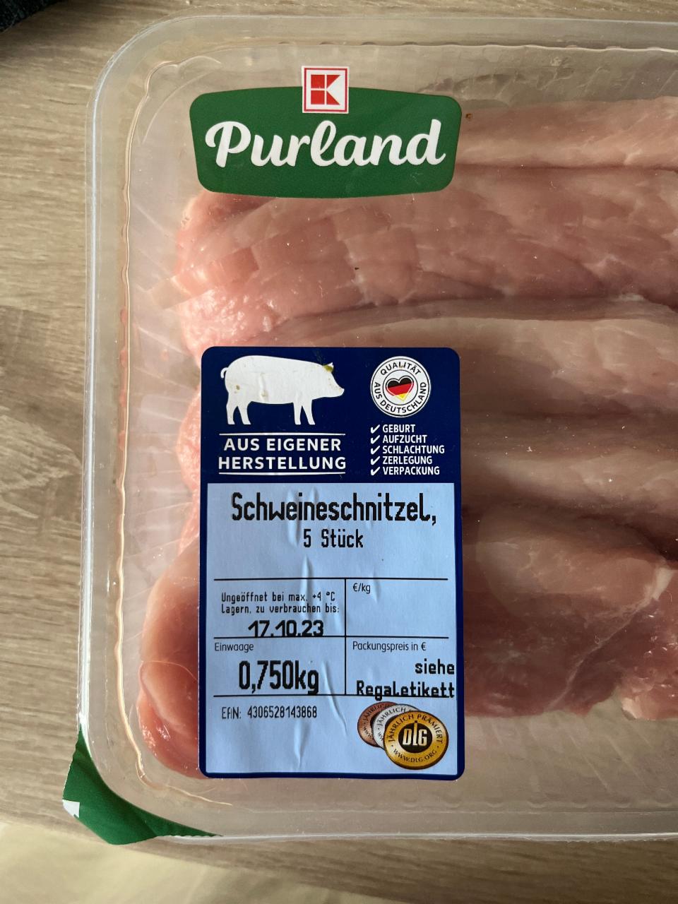 Фото - Шніцель зі свинини Schweineschnitzel Purland
