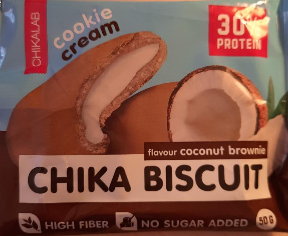 Фото - Печиво Chika Biscuit зі смаком кокосового брауні Chikalab