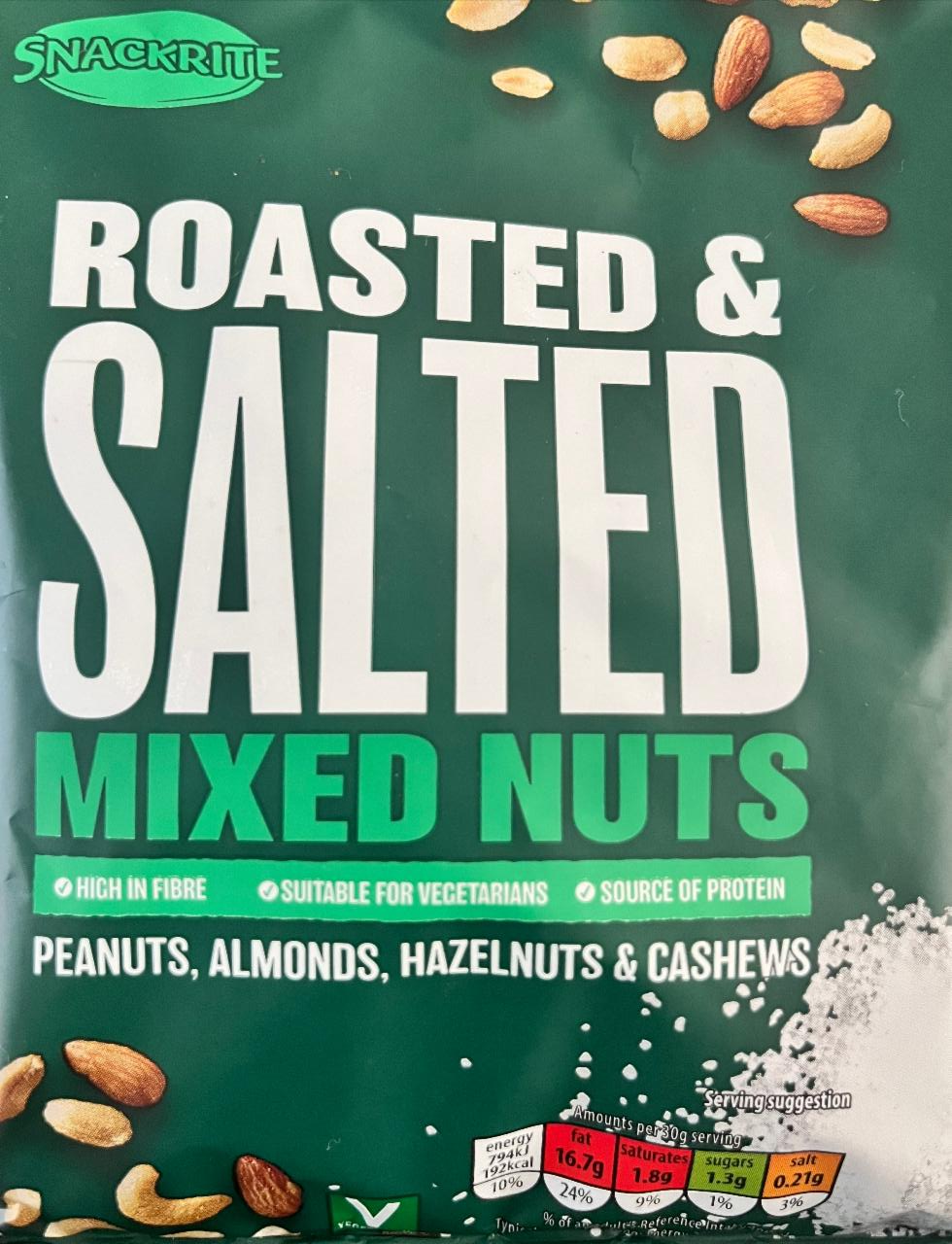 Фото - Roasted & salted mixed nuts Snackrite