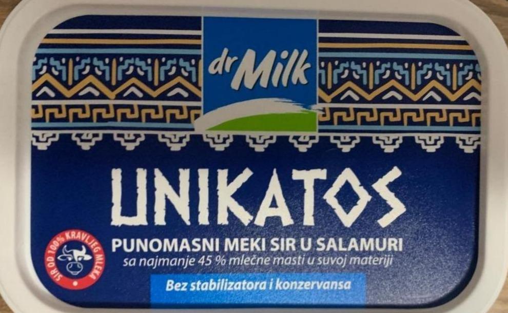 Фото - Сир повножирний м’який Unikatos у розсолі з вмістом молочного жиру не менше 45% у сухій речовині Dr.Milk