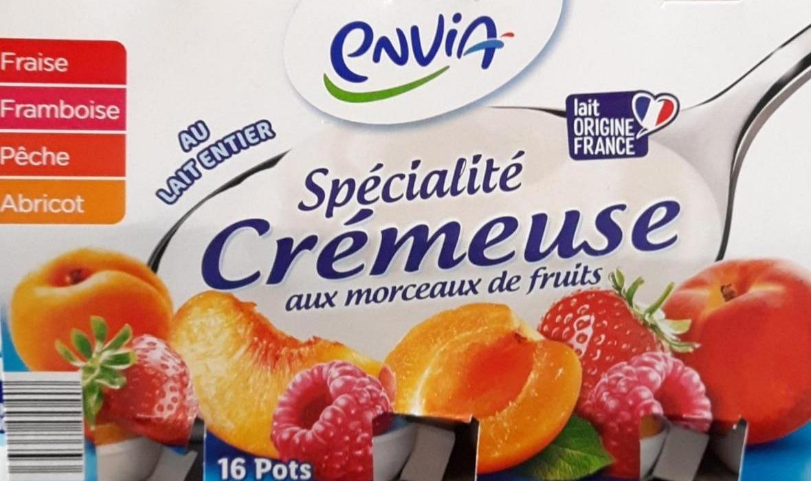 Фото - Йогурт вершковий Spécialité crémeuse з шматочками фруктів Envia