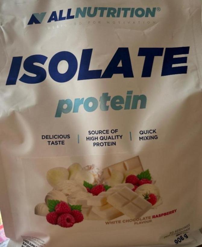 Фото - Isolate protein white chocholate raspbery AllNutrition