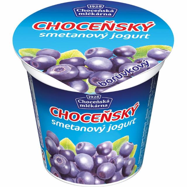 Фото - Йогурт зі смаком чорниці Smetanovy Jogurt Chocenska Mlekarna
