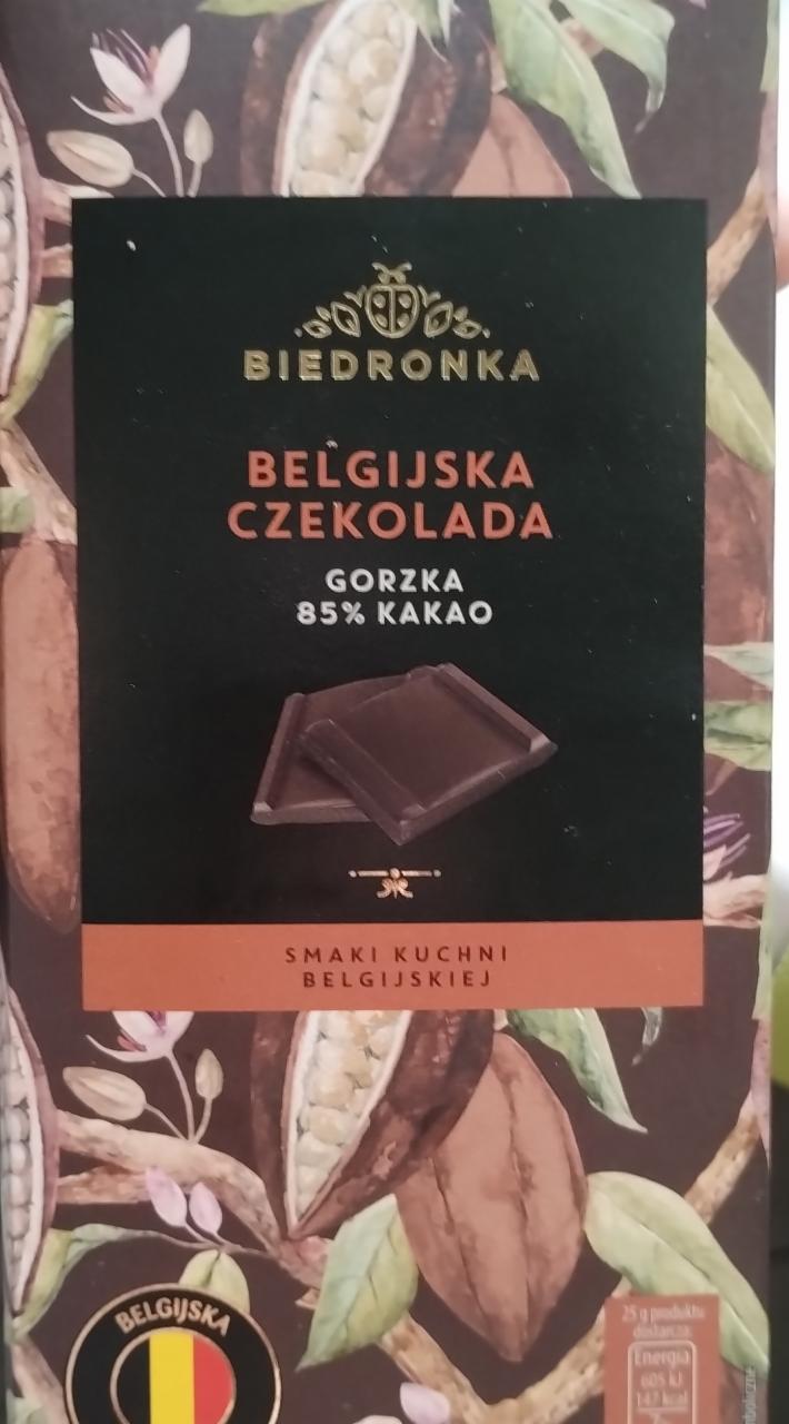 Фото - Шоколад гіркий 85% какао Belgijska czekolada Biedronka