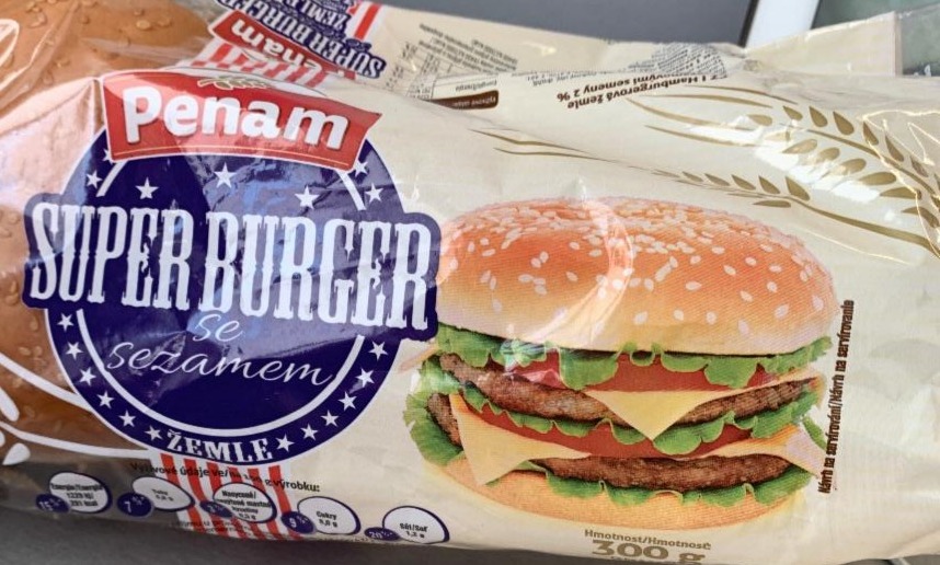 Фото - Булочки Super Burger посипані кунжутом Penam