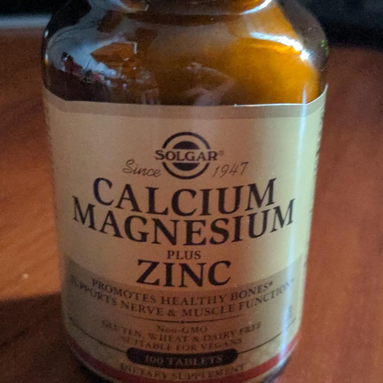 Фото - Кальцій-магній-цинк Calcium Magnesium Zinc Solgar
