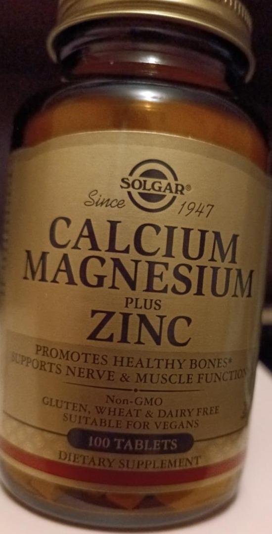 Фото - Кальцій-магній-цинк Calcium Magnesium Zinc Solgar
