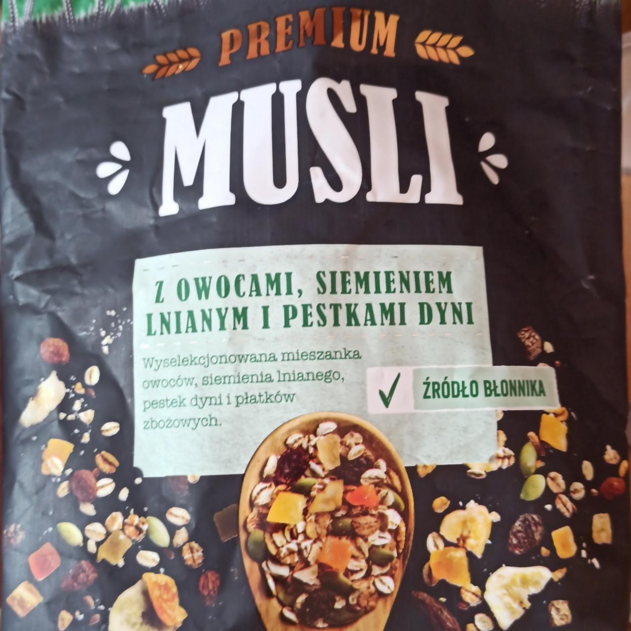 Фото - Мюслі з фруктами, льняним та гарбузовим насінням Premium Musli Crownfield
