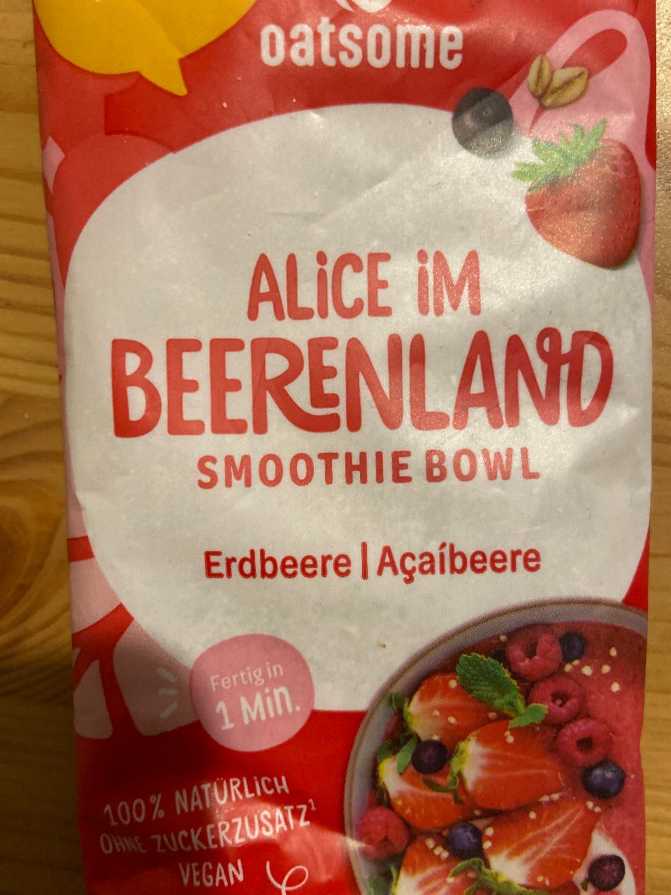 Фото - Alice im Beerenland Smoothie Bowl Erdbeere Acaíbeere Oatsome