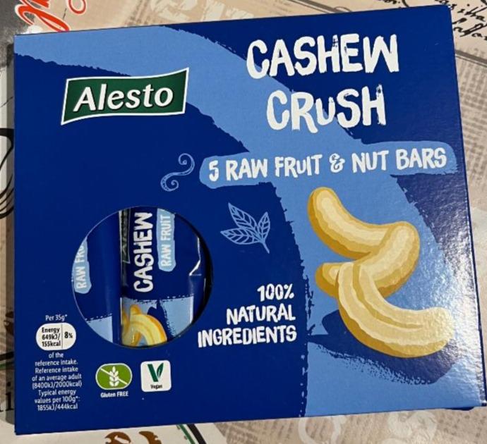 Фото - Батончики фруктово-горіхові Cashew Crush Fruit & Nut Bars Alesto
