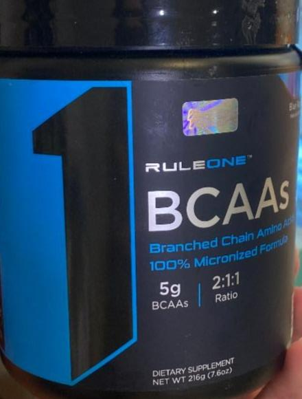 Фото - Rule 1 Proteins R1 BCAA Blue Raspberry 30 Servings RuleOne