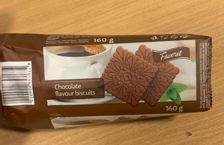 Фото - Печиво зі смаком шоколаду Chocolate Flavoure Biscuits Favorit