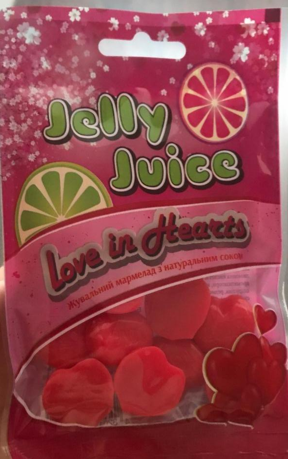 Фото - Жувальний мармелад з натуральним соком Кохання в серцях Jelly Juice