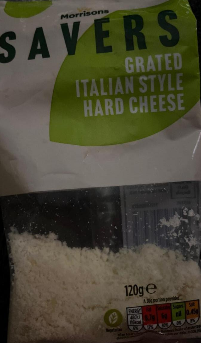 Фото - Savers Grated Italian Style Hard Cheese Morrisons