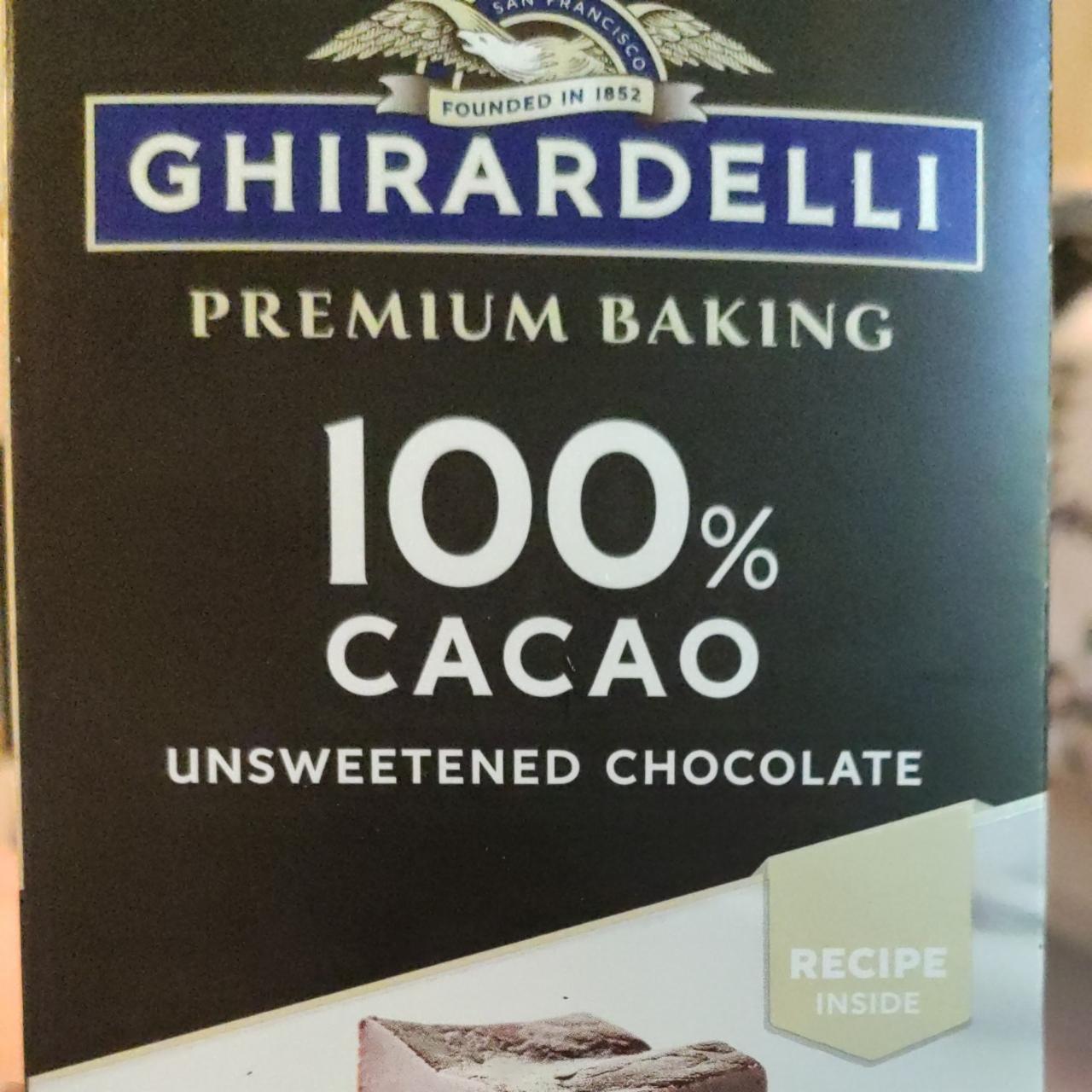 Фото - 100% Cacao Chocolate Ghirardelli