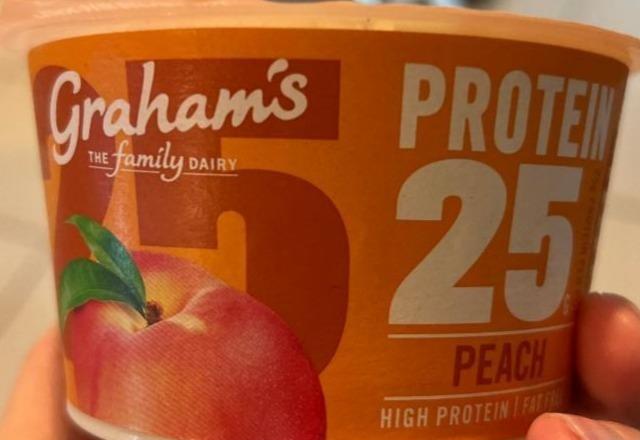 Фото - Peach Yogurt 25g High Protein Graham's The Family Dairy