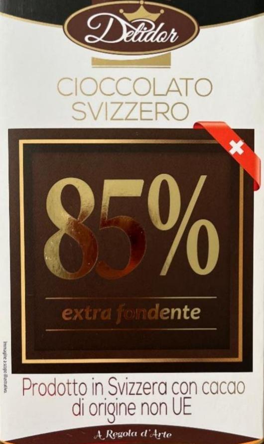 Фото - Шоколад швейцарський 85% Delidor