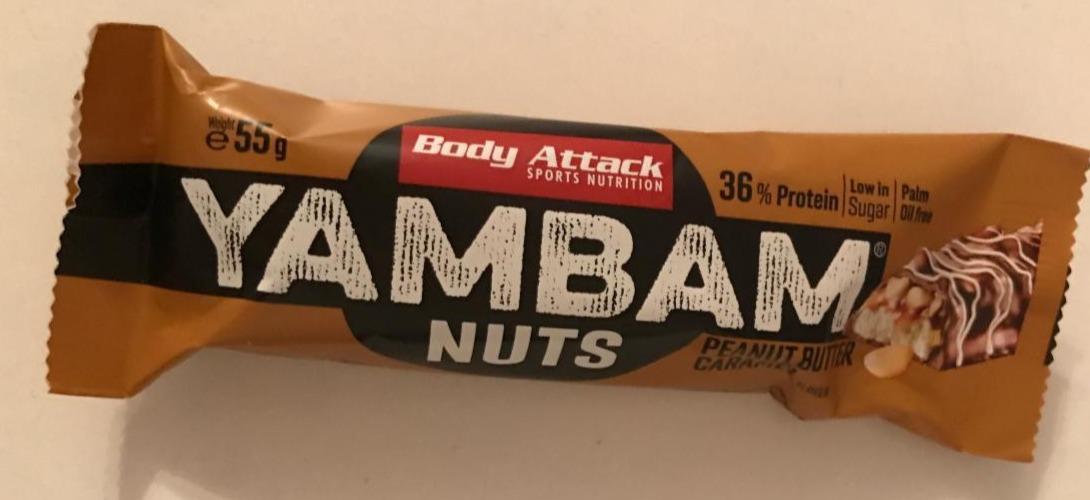Фото - Протеїновий батончик YamBam Карамель з арахісовим маслом Body Attack