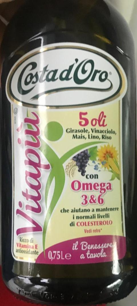 Фото - Олія оливкова Мiкс п`яти масел Vitapiu Oli Omega-3 & 6 Costa d'Oro