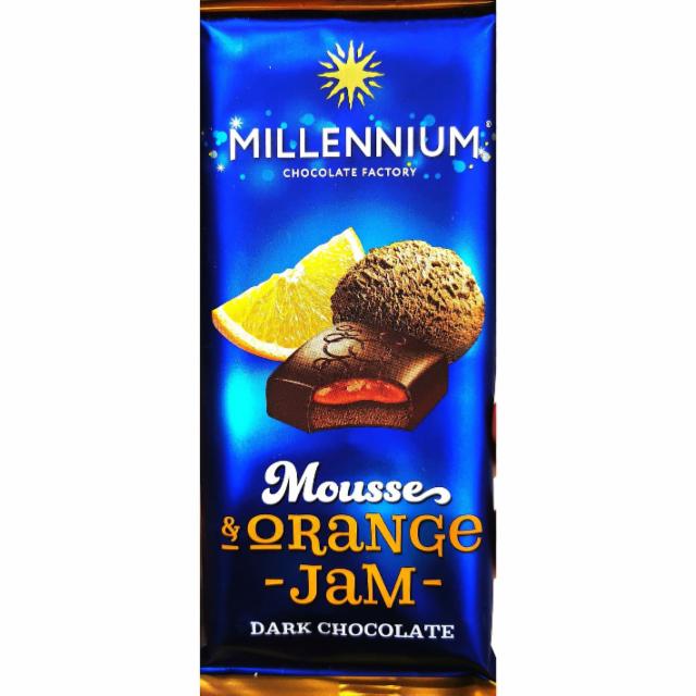 Фото - шоколад чорний з мусовою та апельсиновою начинкою mousse orange jam Millennium