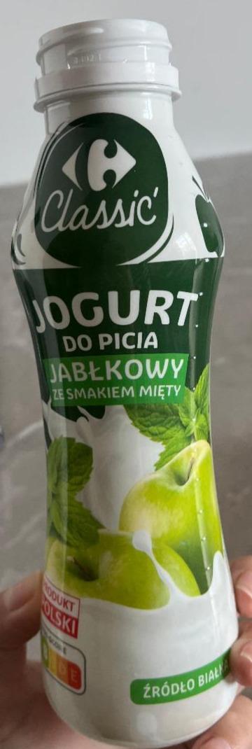 Фото - Jogurt do picia Jablkowy ze smakiem miety Carrefour Classic